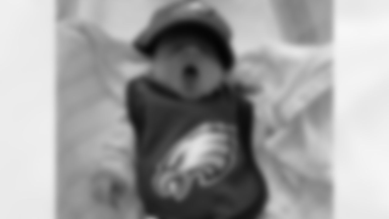 Isabella Marie watches her first Eagles game