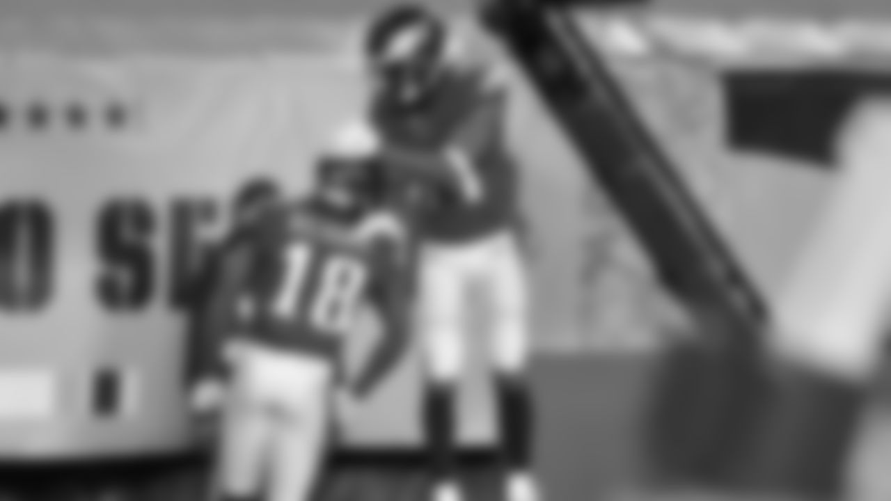 WRs Jalen Reagor and Greg Ward
Philadelphia Eagles vs. Dallas Cowboys at Lincoln Financial Field on November 1, 2020