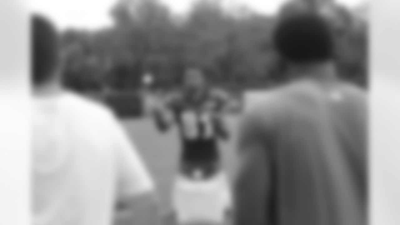 WR Jordan Matthews works on his catching post-practice