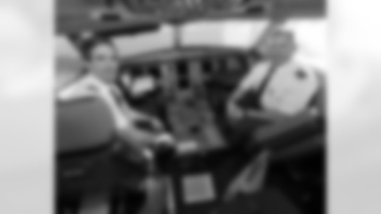 The scene in the cockpit of the team charter