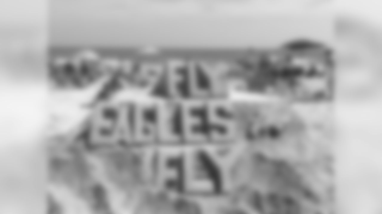 The completed #FlyEaglesFly sculpture in Sea Isle City