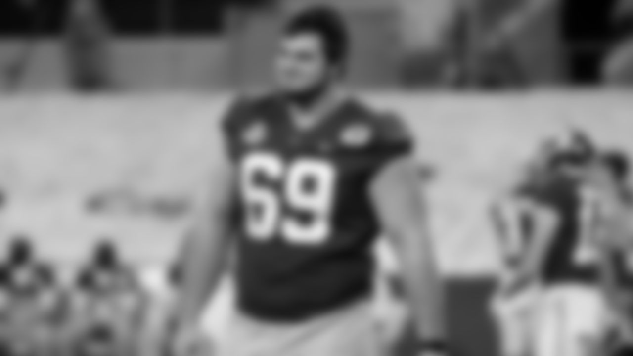 A knee injury shortened Landon Dickerson's 2020 season