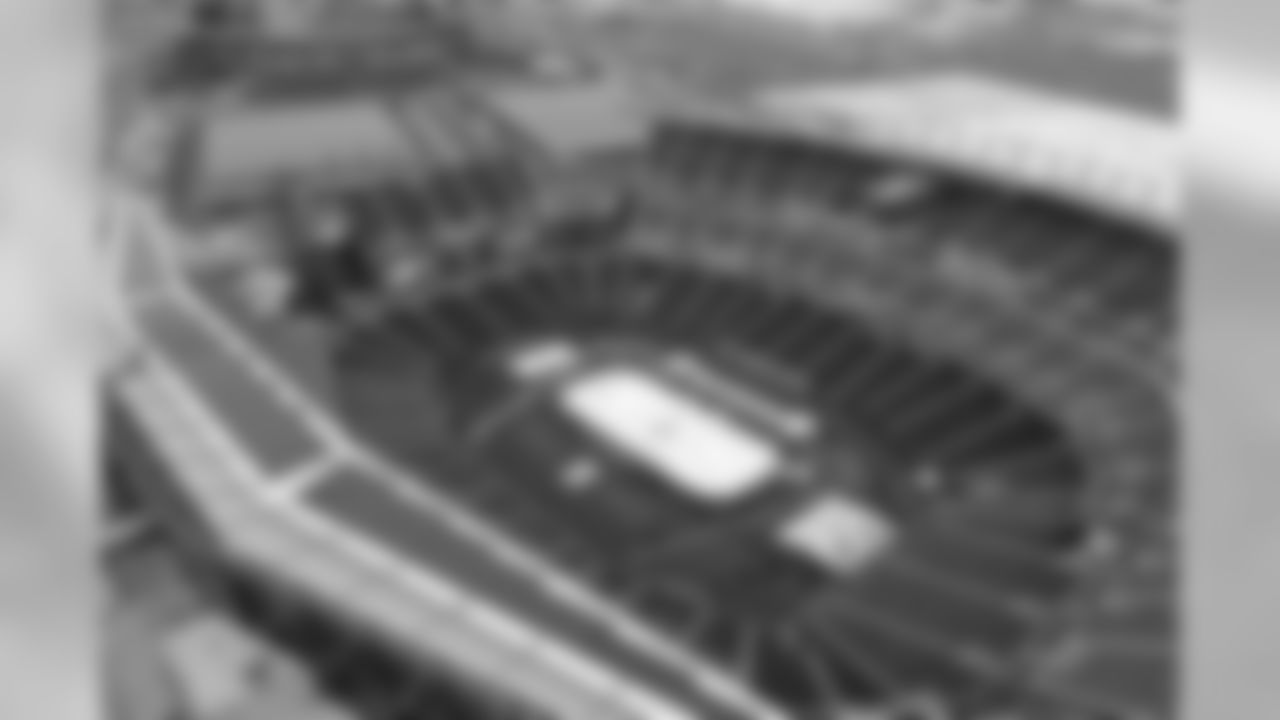 An overhead view of Lincoln Financial Field before the Stadium Series