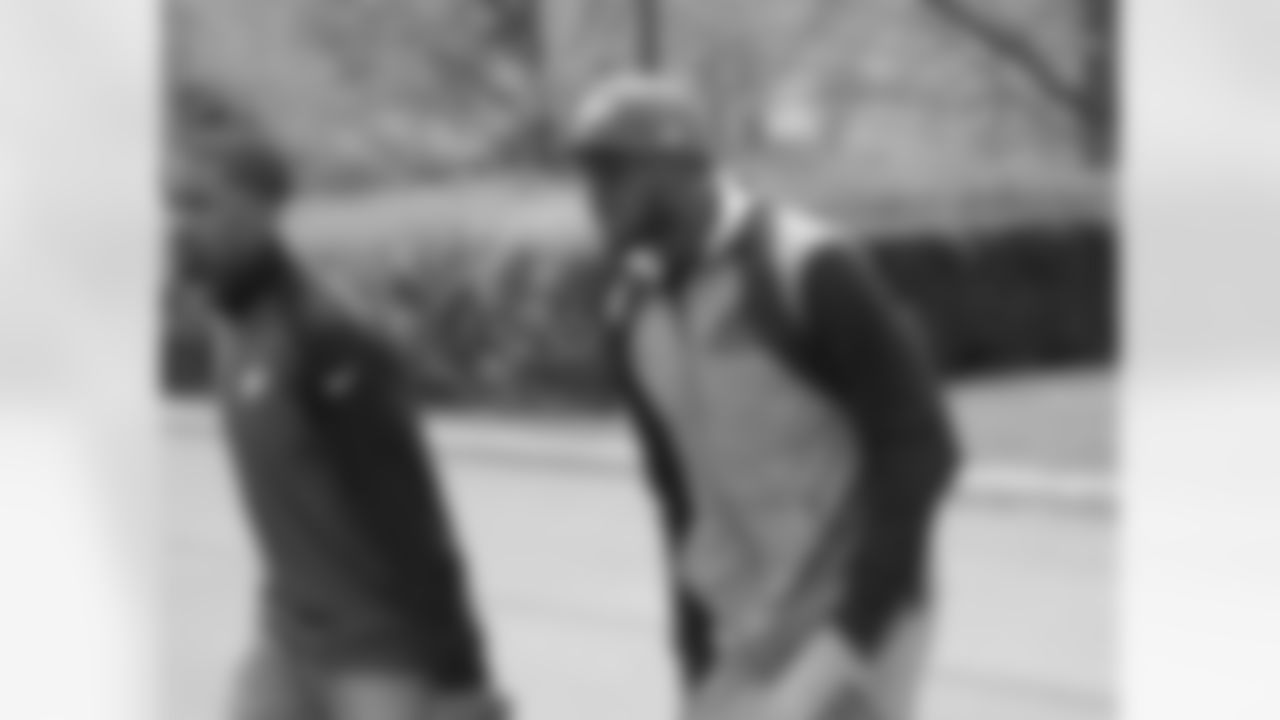 WR Nelson Agholor arriving with Eagles Director of Player Engagement Marcus Sedberry