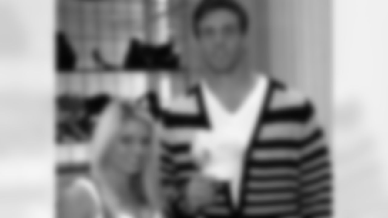 Lauren and Stewart Bradley show their support for the Tackling Breast Cancer campaign