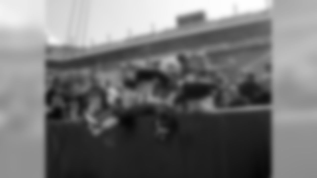 SWOOP joins the fans in the stands