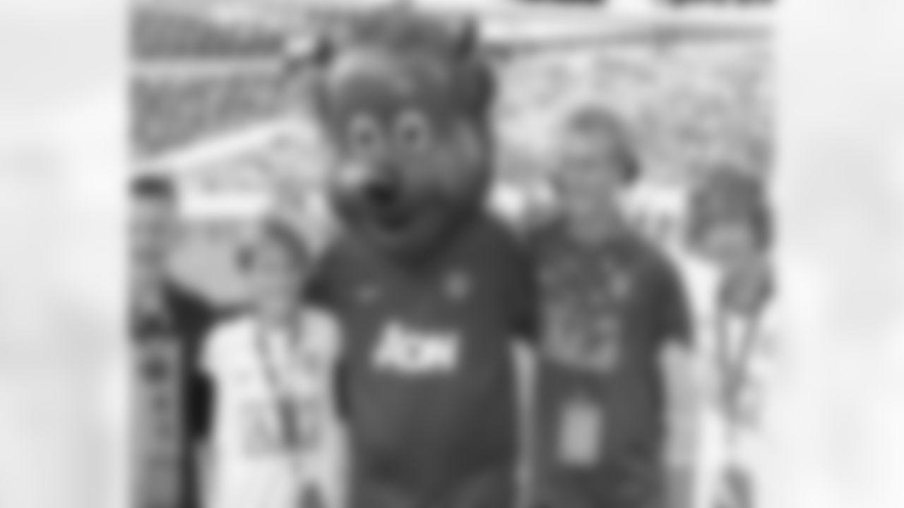 Some lucky fans got a chance to pose with the mascot of Manchester United
