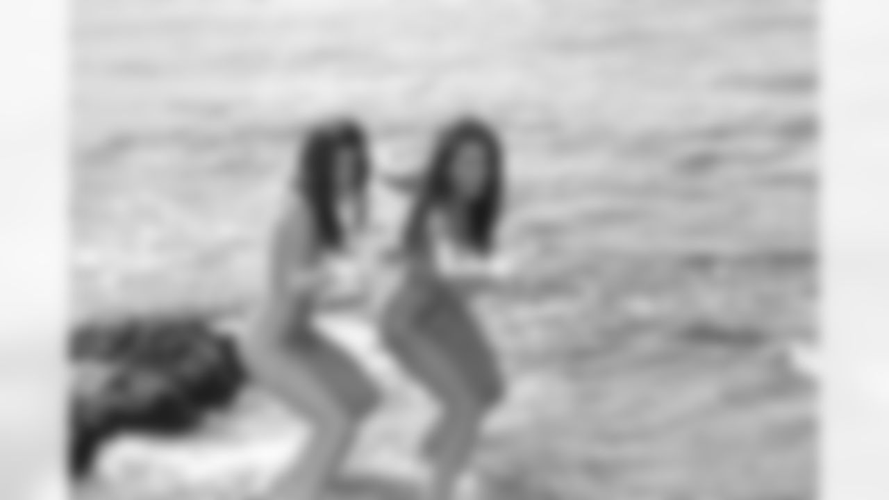 Sage and Gabriella with their best surfing impression