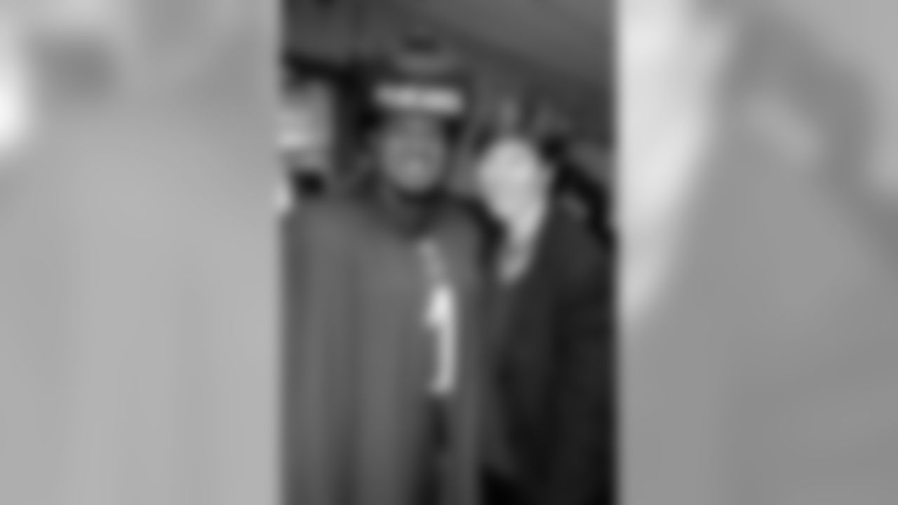 MJ, here with Eagles Youth Partnership executive director Sarah Martinez-Helfman, ran writing workshops for teens at risk, assisted with song- and playwriting at The Freedom Theater and was one of the lead organizers for the Hip Hop collective, Sela