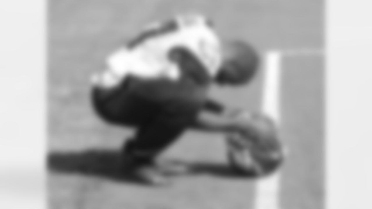 S Malcolm Jenkins grabbing a few moments of alone time before he hits the field