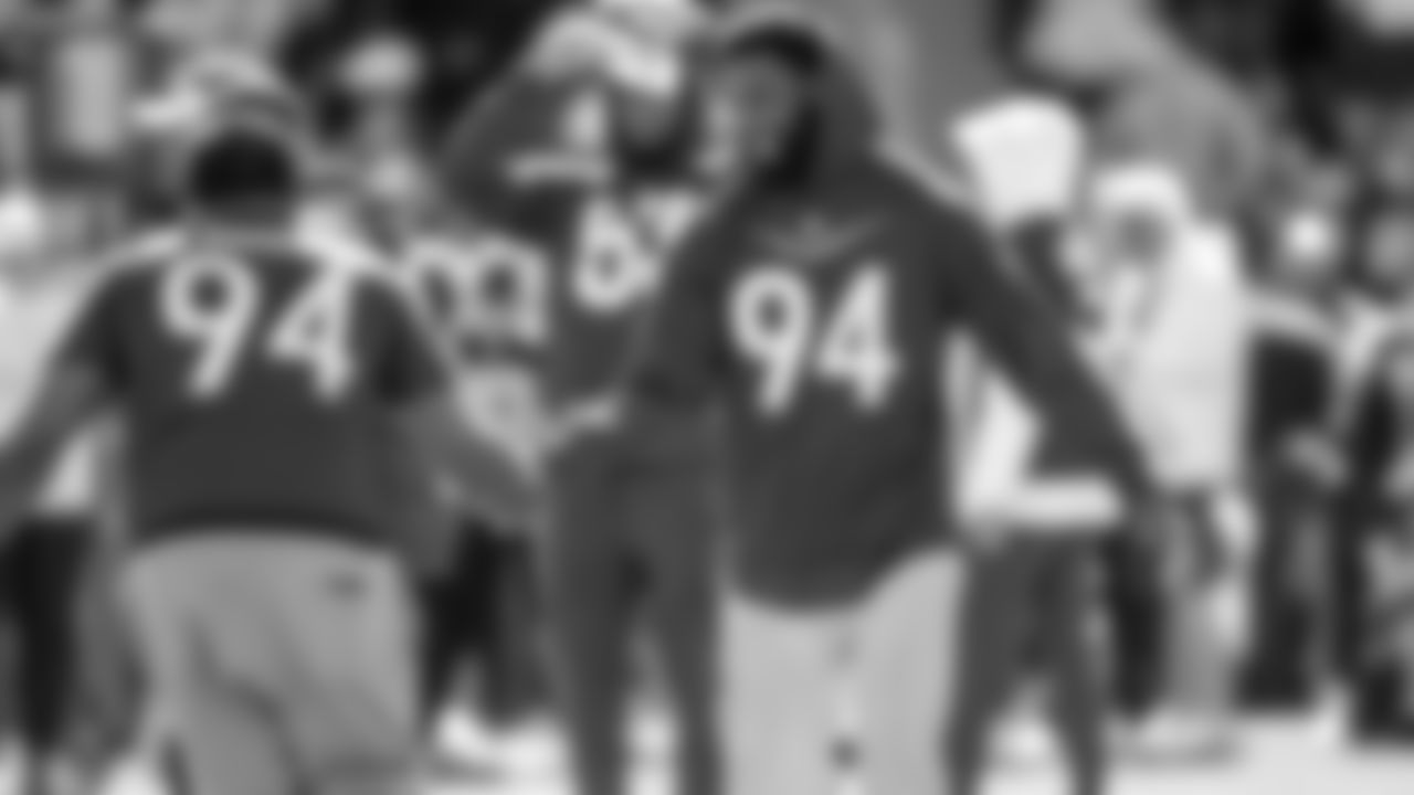 DE Josh Sweat with Saints DE Cameron Jordan