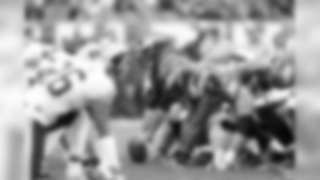 Eagles offense at the line of scrimmage.