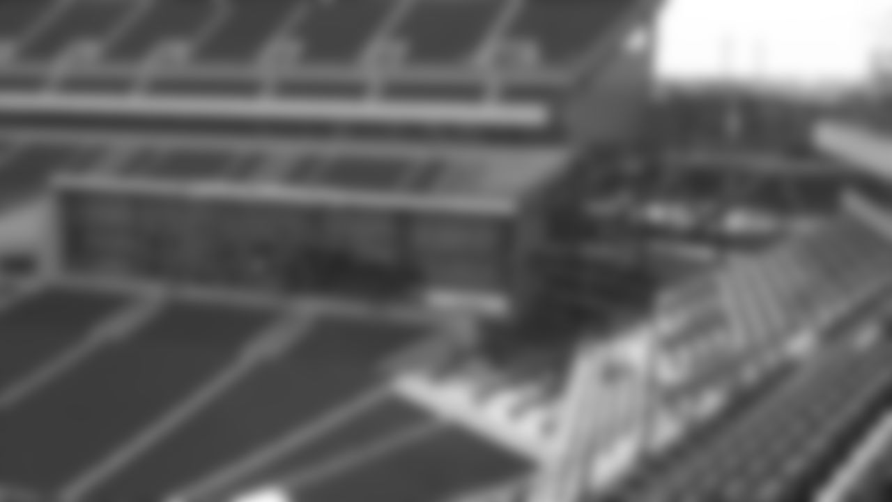 Here's a view of the South end zone with one of the new sections under construction