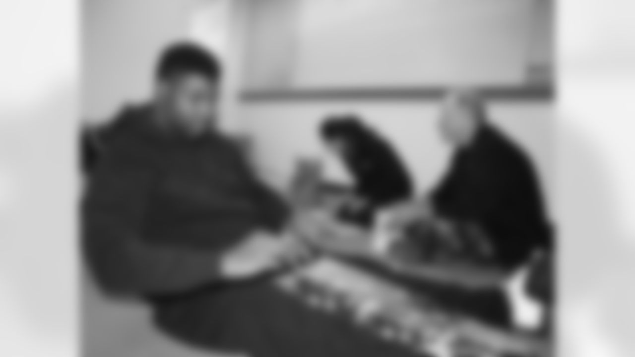 When he's not rushing the quarterback, DT Vinny Curry is an expert gift wrapper