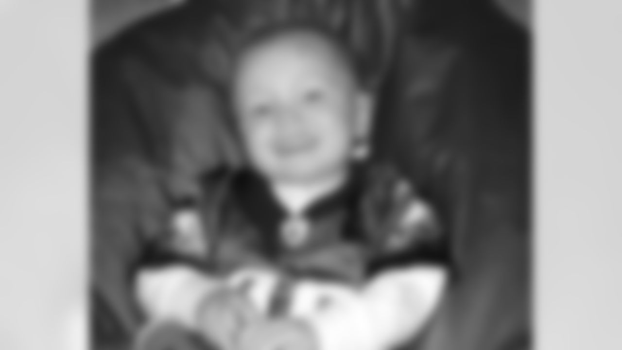 Two-year-old Braydon Perone of Harleysville, Pa. is an Eagles fan.