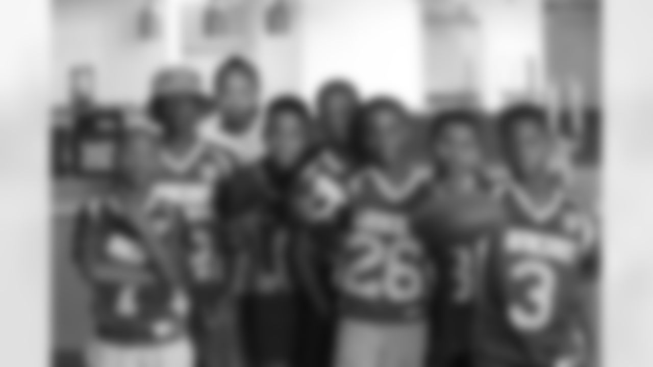 Lawncrest football players enjoying the Youth Football Reception