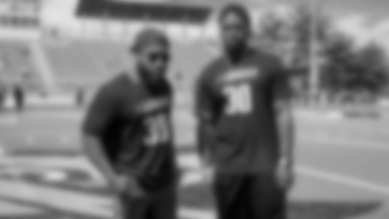 RBs Boston Scott and Jordan Howard