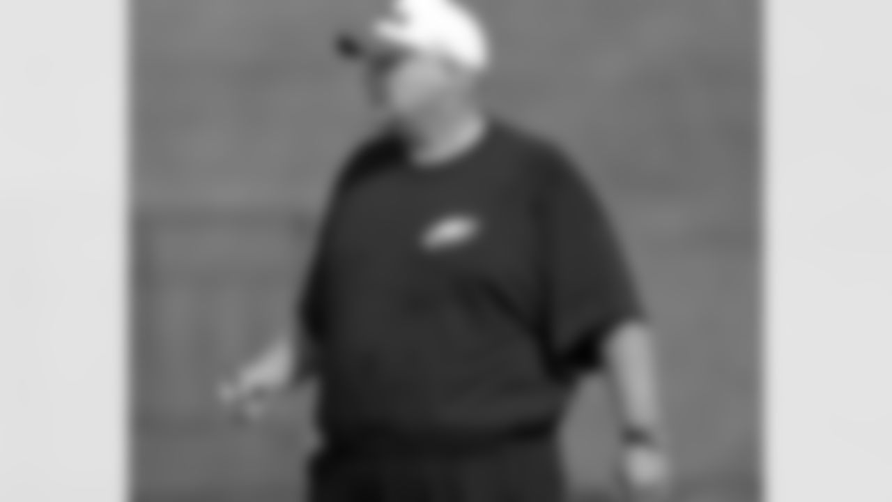 Head coach Andy Reid looks on