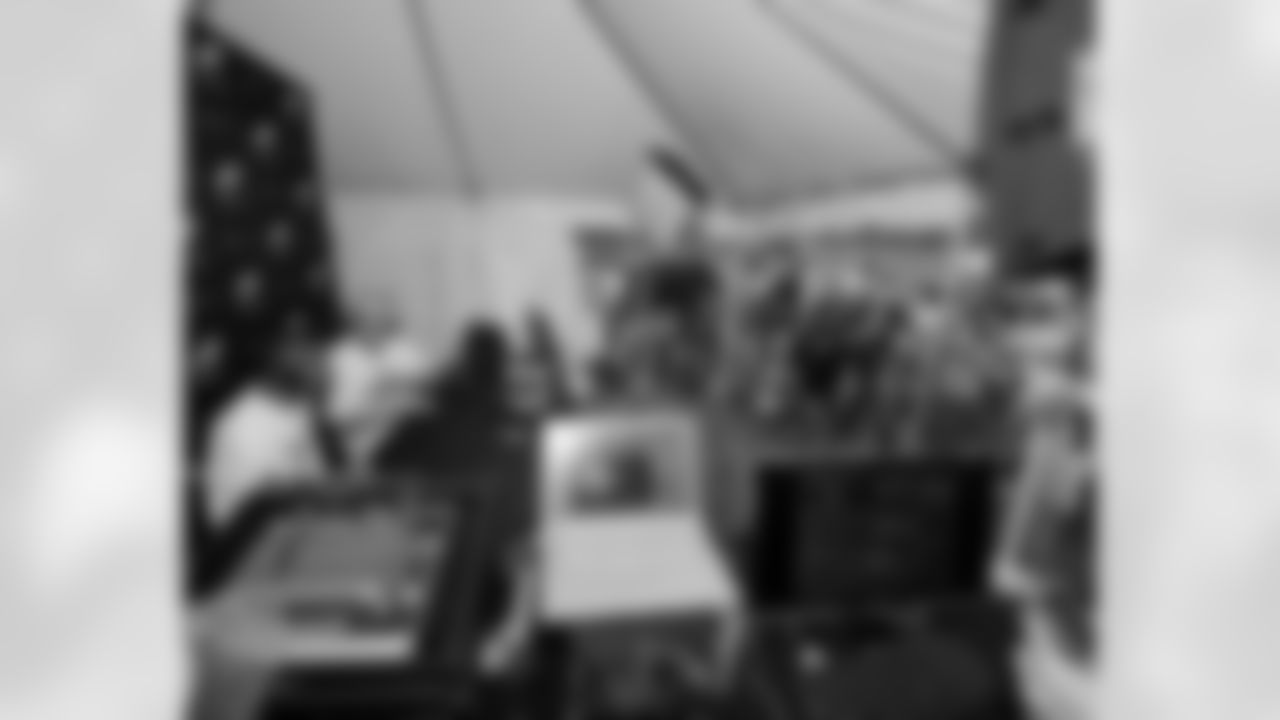 Behind the scenes of the PhiladelphiaEagles.com tent where Training Camp Live! is produced