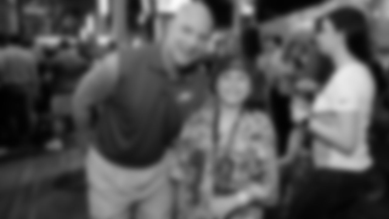 Eagles Insider Dave Spadaro with a young fan