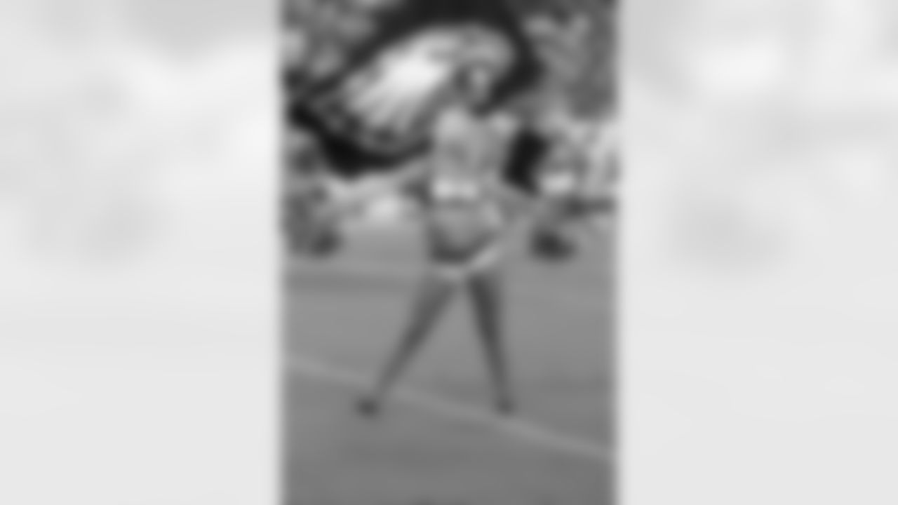 Victoria celebrating an Eagles touchdown!