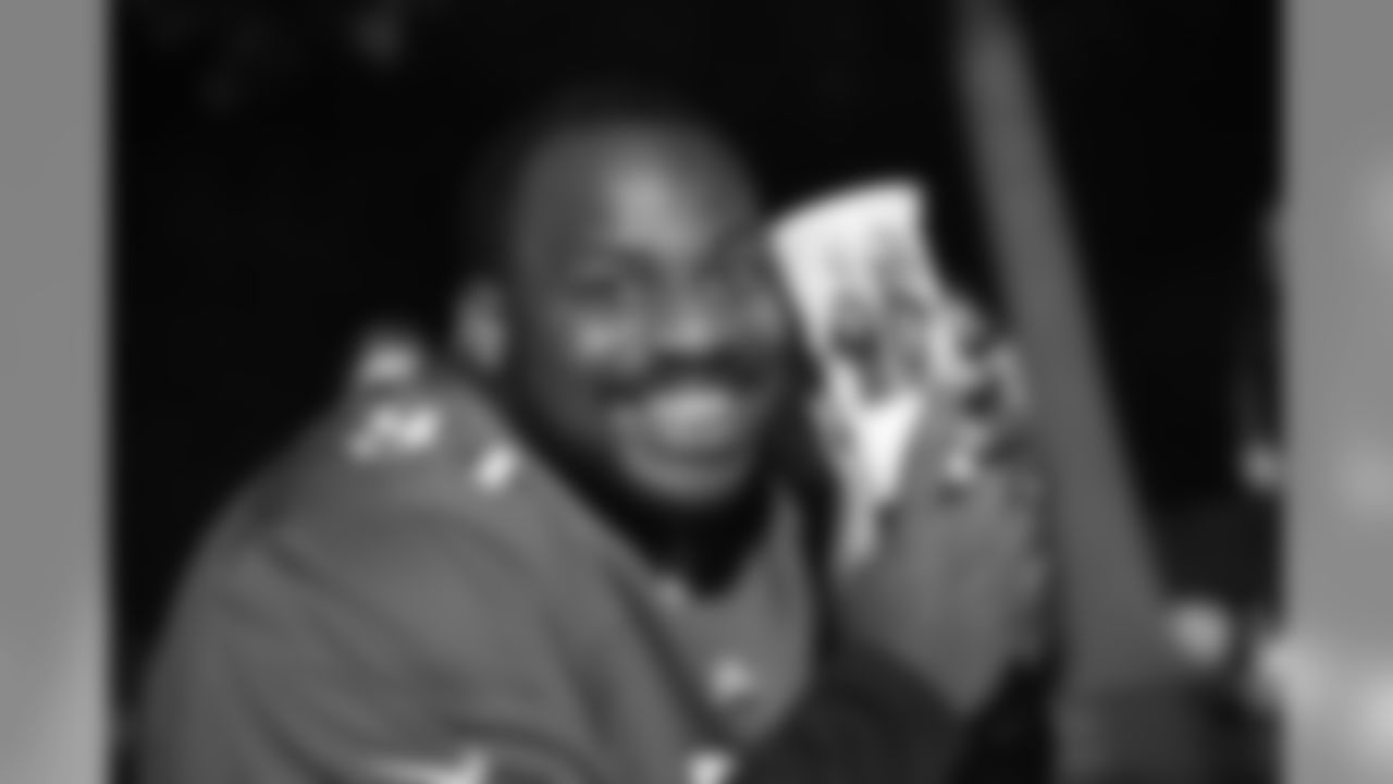 Fletcher Cox loves his McDonald's Eagles cup!