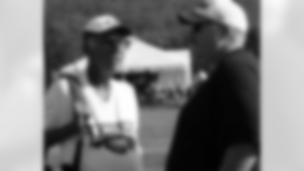 'Eagle Joe' with head coach Andy Reid