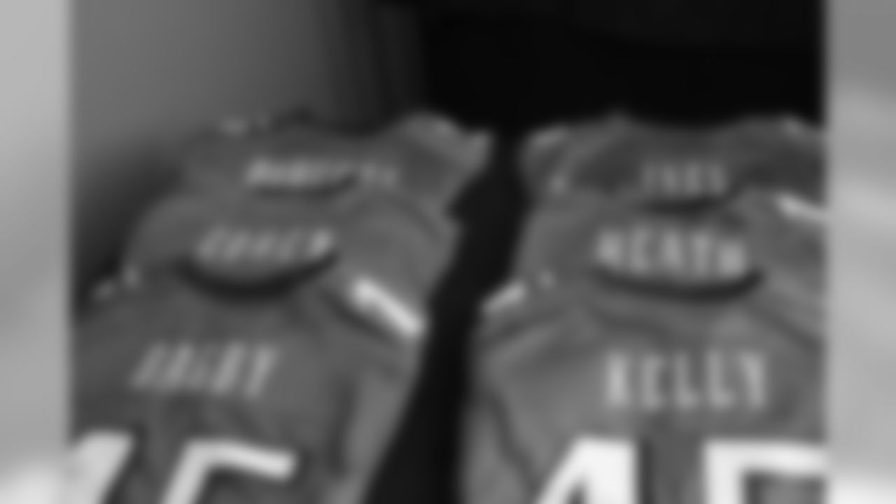A look at the jerseys prior to the event