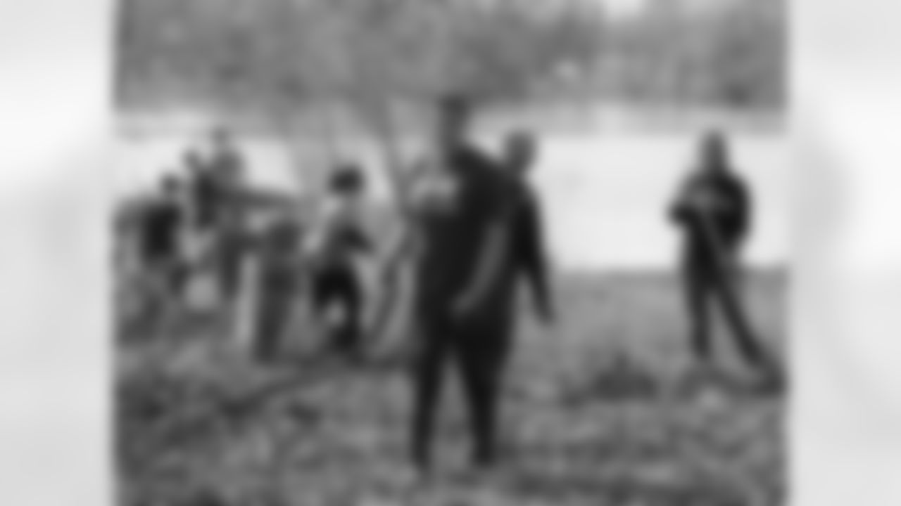 There was also some heavy lifting involved, as the participants helped clear some tree branches