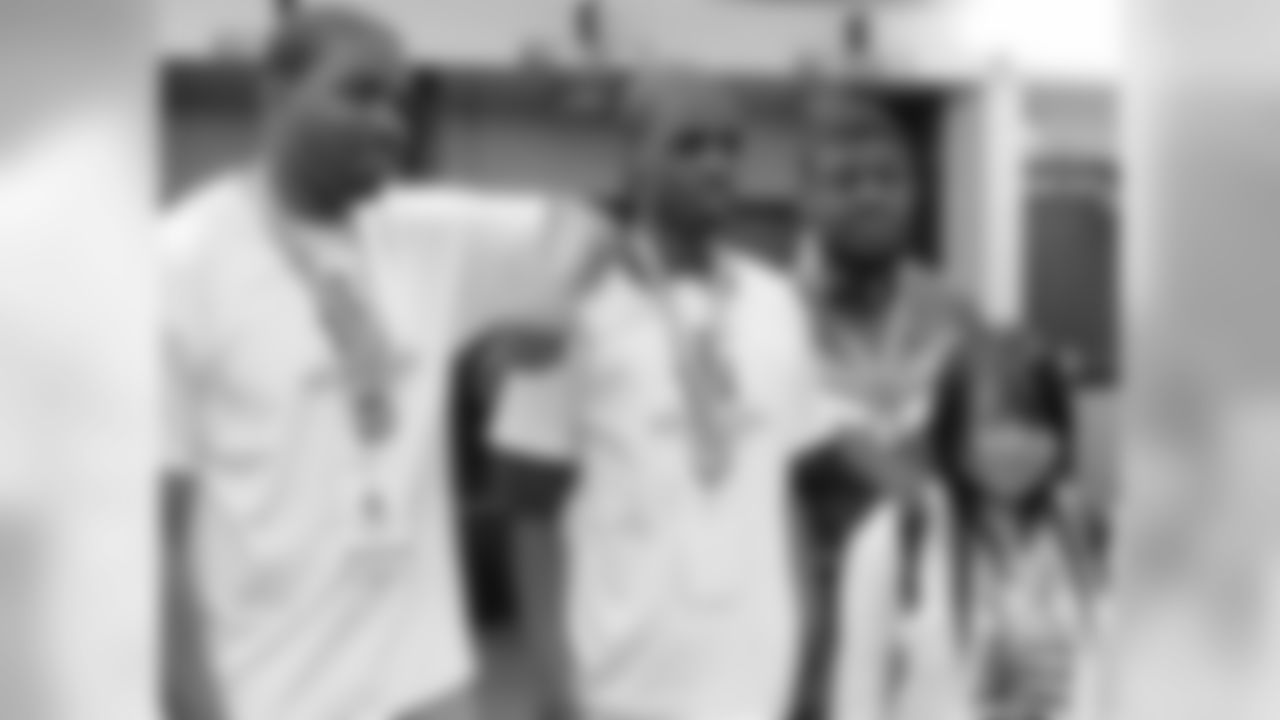 Following the tournament, winners received their trophies and medals in the Eagles' locker room at Lincoln Financial Field