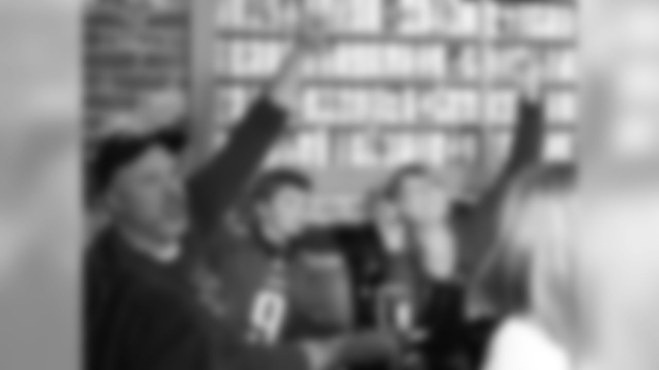 Hype videos were played at Chickie's and Pete's which had this family singing "Fly, Eagles Fly!"