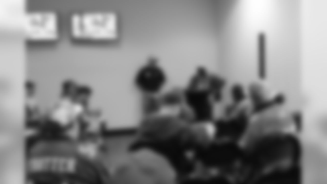 Sheldon Brown speaking to Eagles Season Ticket Members