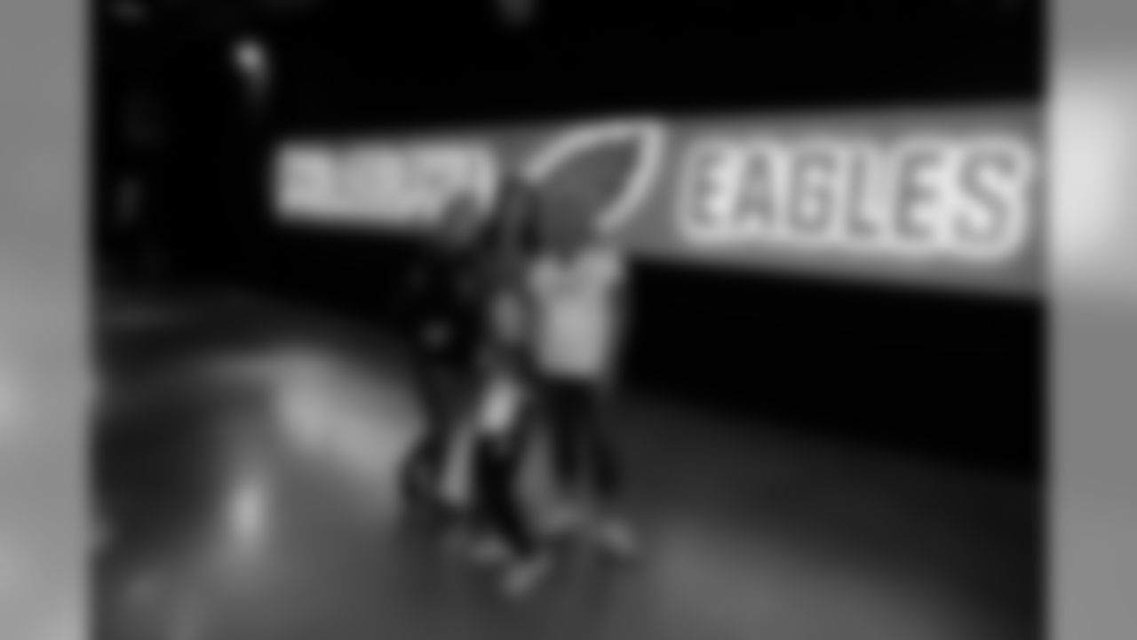 Exploring the Eagles' tunnel.