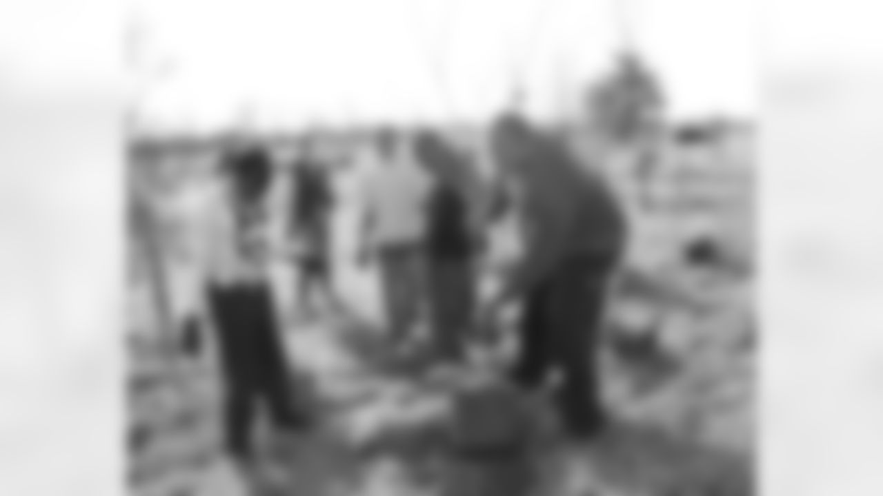 Winston Justice helps the students with the heavy lifting