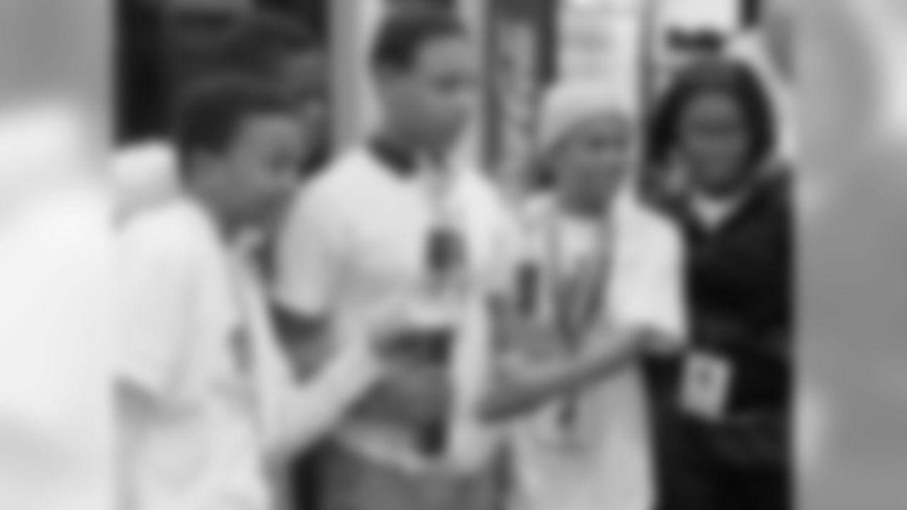 Following the tournament, winners received their trophies and medals in the Eagles' locker room at Lincoln Financial Field