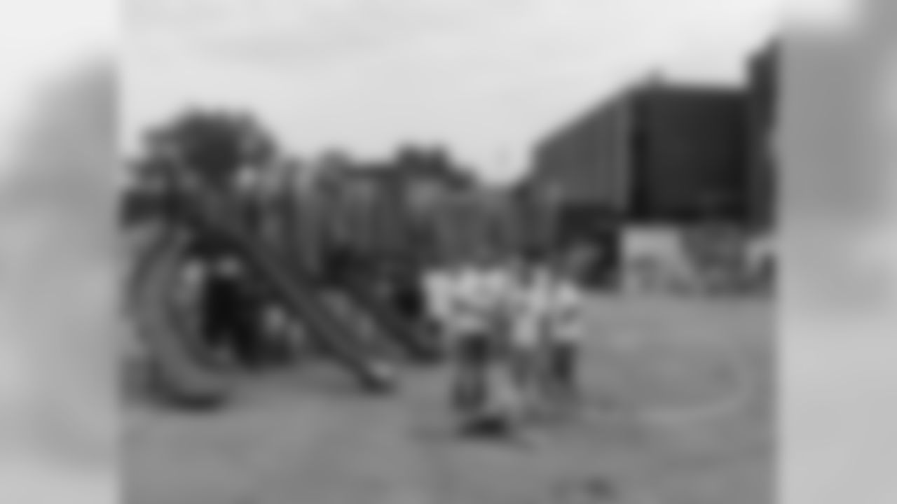 In less than two hours, look how much work has been completed at Comegys Elementary School, the site of the Eagles Youth Partnership Playground Build