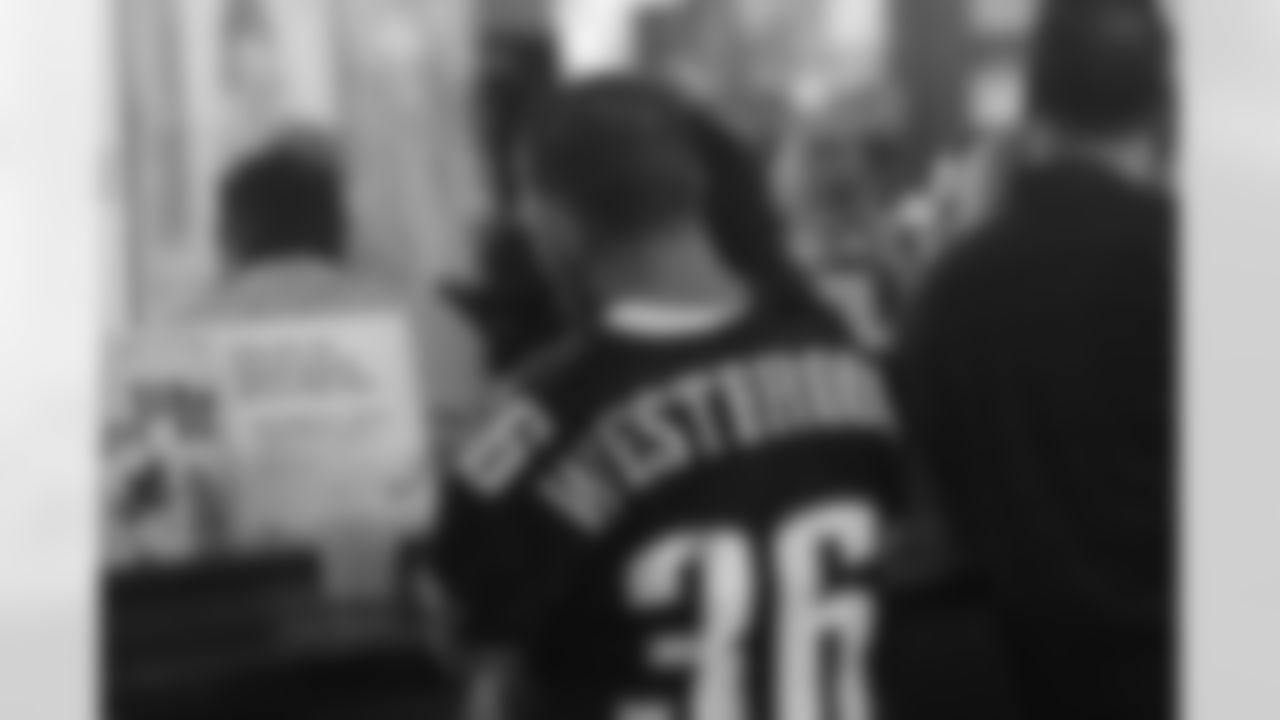 Many fans were sporting their Brian Westbrook jerseys with pride