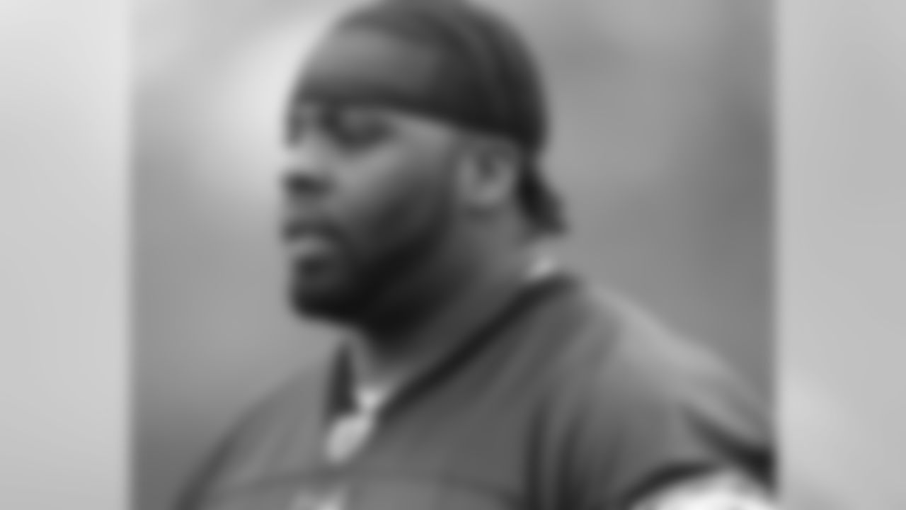 OT Jason Peters looks on