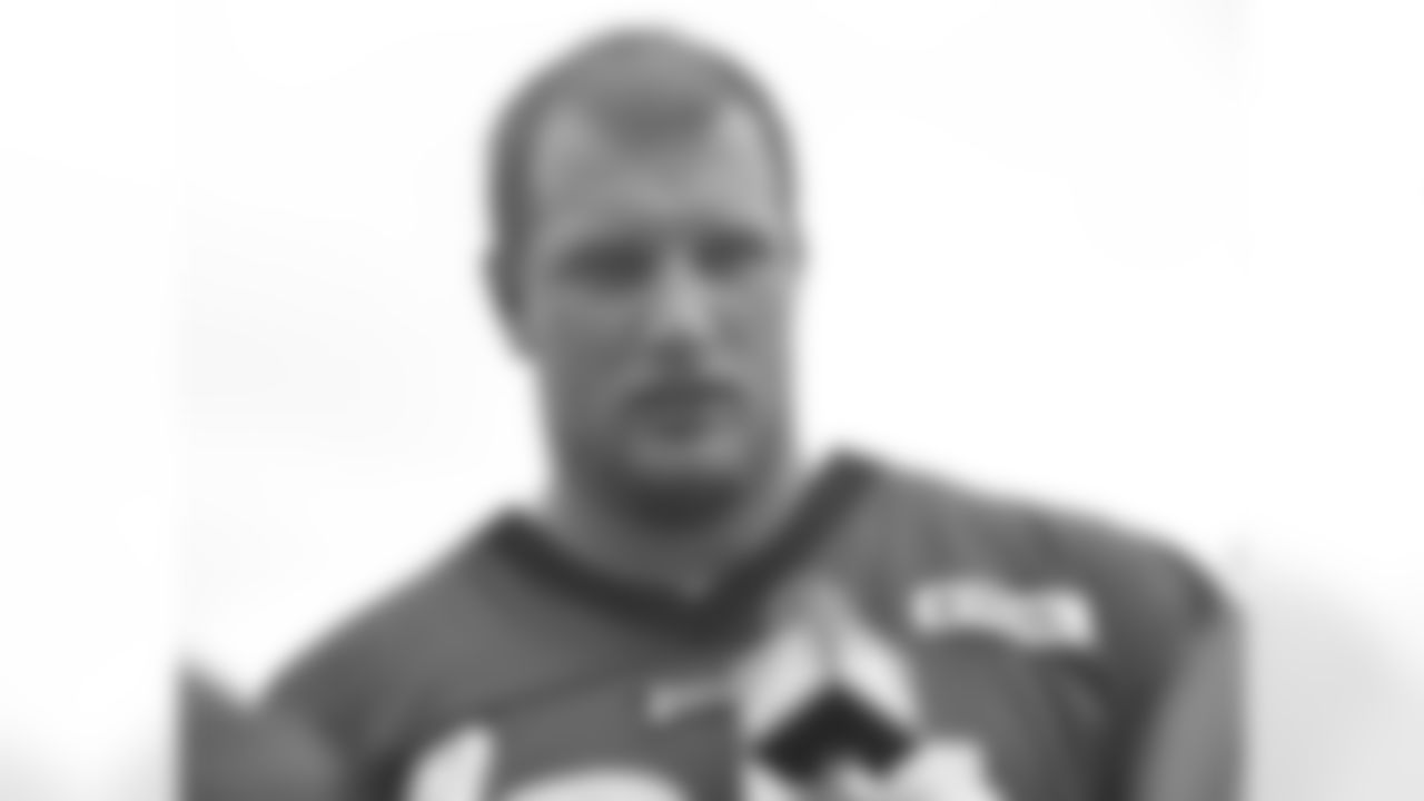 Lane Johnson talks after practice