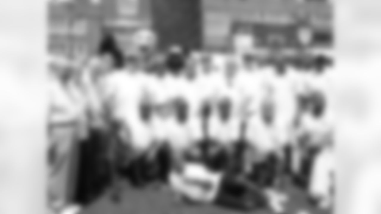 A group shot of the Eagles Alumni at Franklin Field!