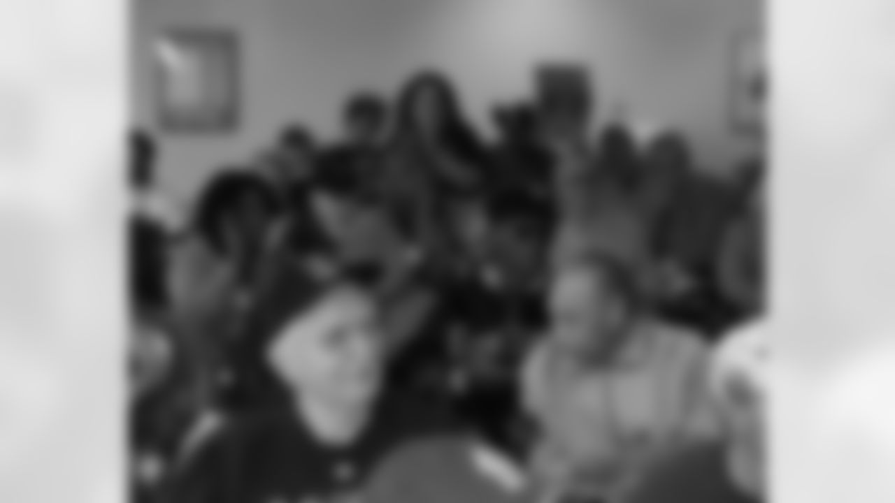 The veterans anxiously anticipated the arrival of Stewart Bradley and the cheerleaders