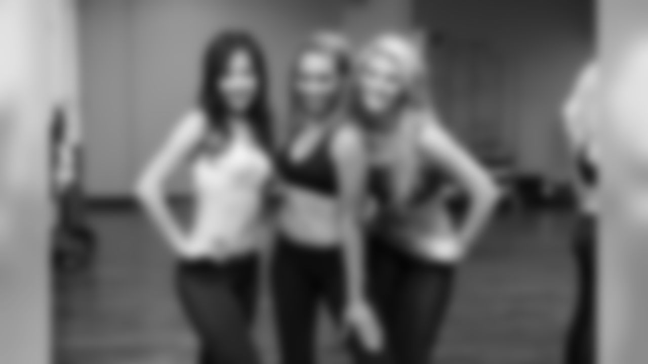 Cindy L., Kadija J. and Naiz B. // Atlanta Falcons Cheerleaders Practice // 7/7/2011 // Atlanta -