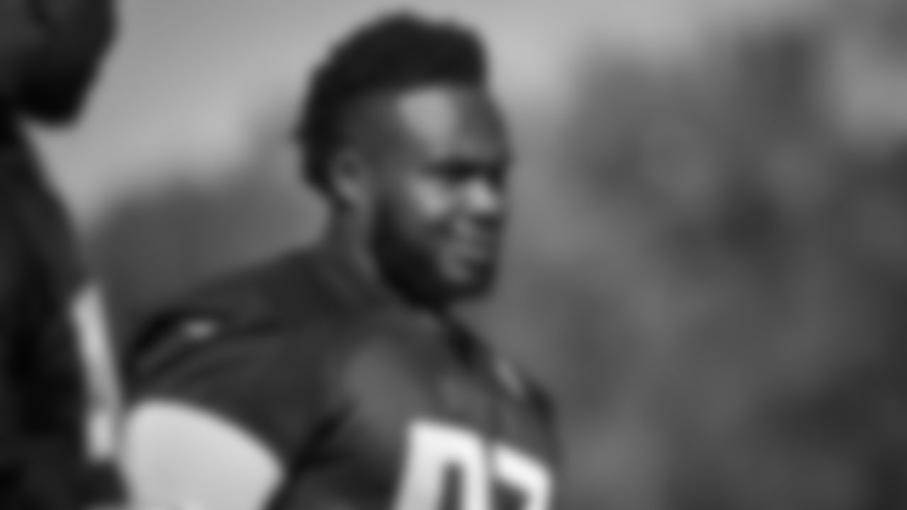 Atlanta Falcons defensive tackle Grady Jarrett #97 during team practice at Atlanta Falcons Headquarters in Flowery Branch, Georgia, on Friday November 12, 2021. (Photo by Brandon Magnus/Atlanta Falcons)