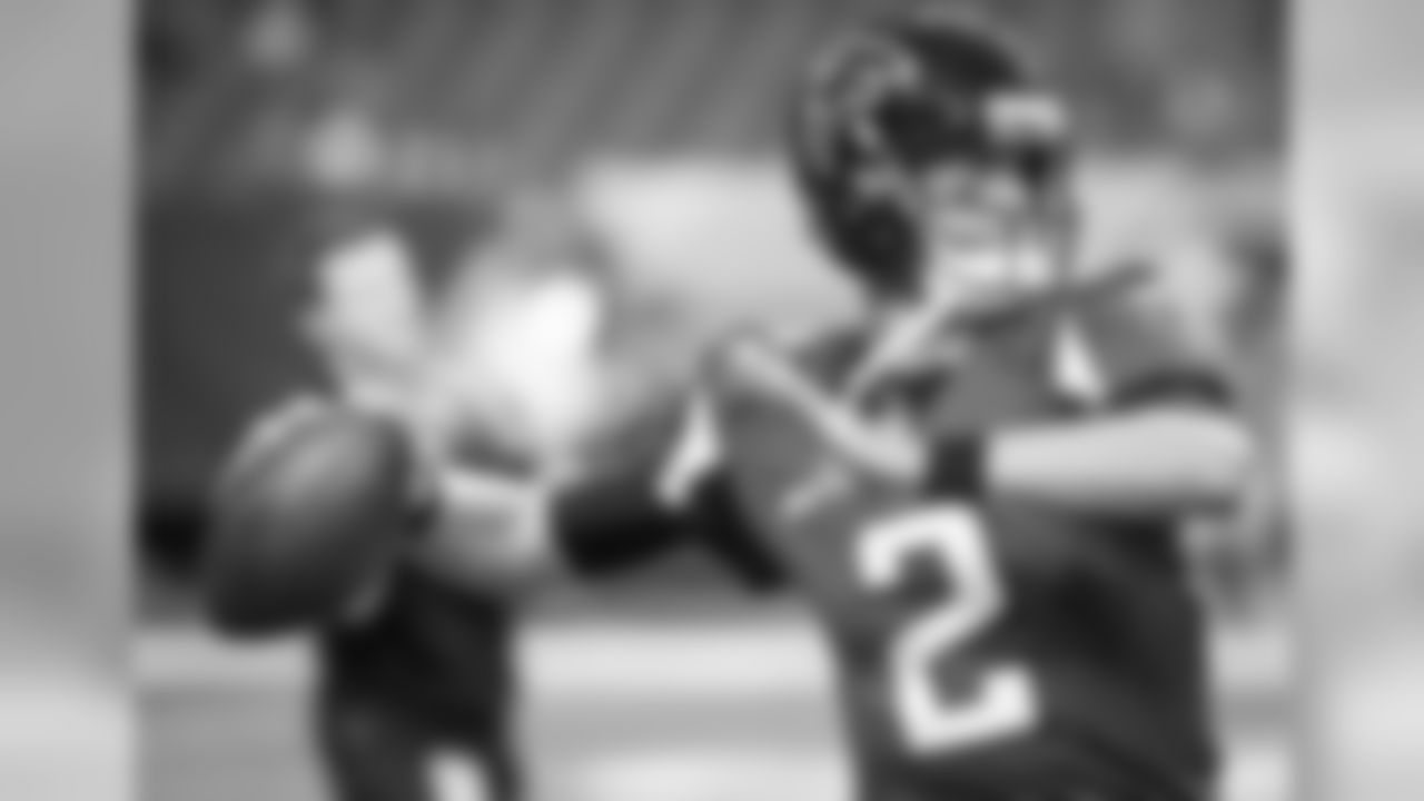 QB Matt Ryan warms up prior to Thursday night's preseason game against Washington
