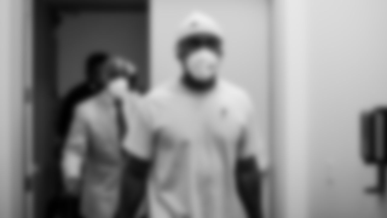 Atlanta Falcons wide receiver Laquon Treadwell #80 arrives to face the Los Angeles Chargers on December 13, 2020.