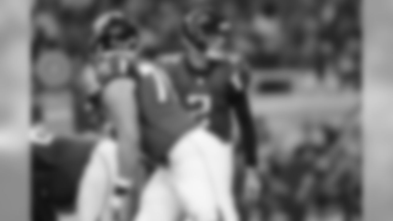 QB Matt Ryan yells out an audible during the first half of play.