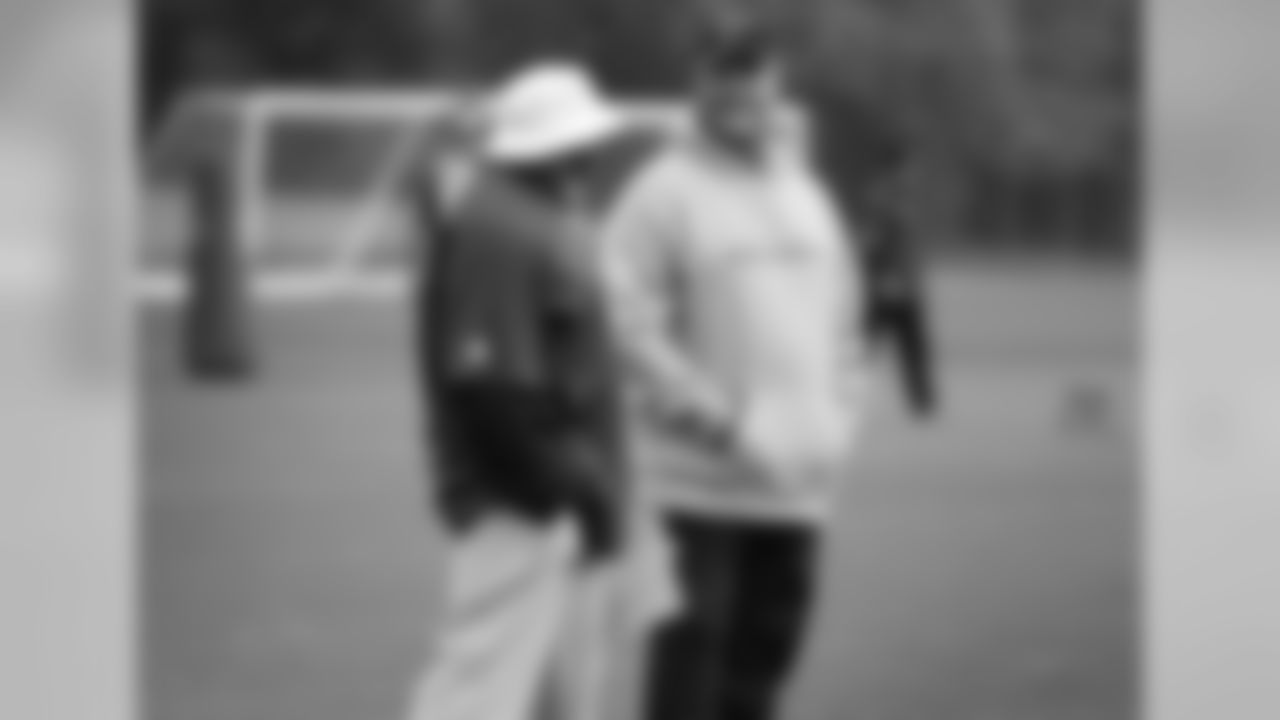 Assistant head coach/wide receivers coach Terry Robiskie and running backs coach, Gerald Brown