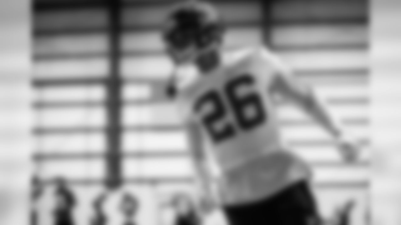 Atlanta Falcons free safety Isaiah Oliver #26 during practice. (Photo by Kara Durrette/Atlanta Falcons).