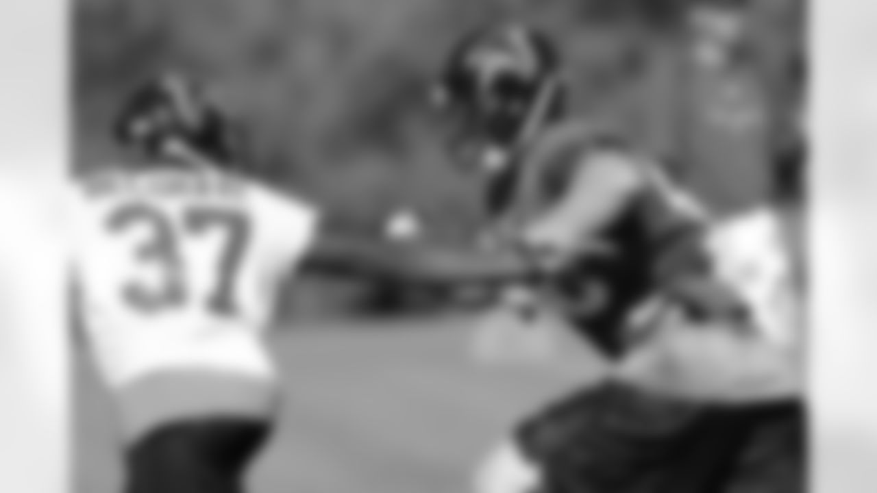 CB Kirk Belgrave defends WR Kerry Meier // 2011 Russell Athletic Training Camp - Day 11 // August 11, 2011 // Flowery Branch, Ga. —