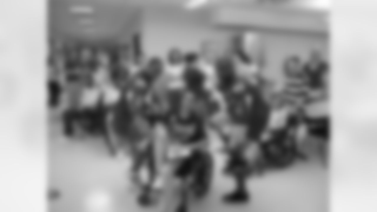 Members of the Atlanta Falcons Rookie Club sponsored by UnitedHealthcare of